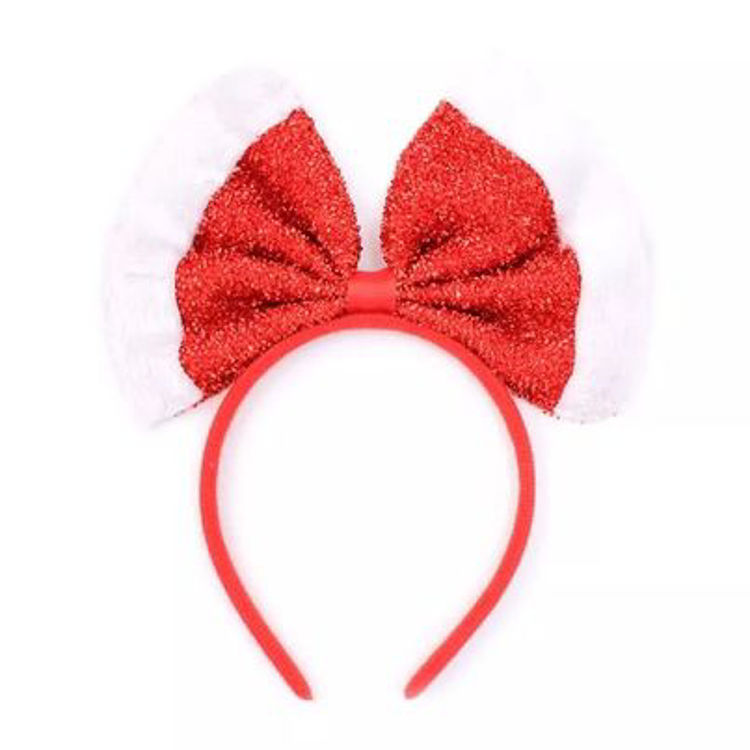 Picture of 8600 RED FABRIC CHRISTMAS BAND WITH LARGE RED BOW